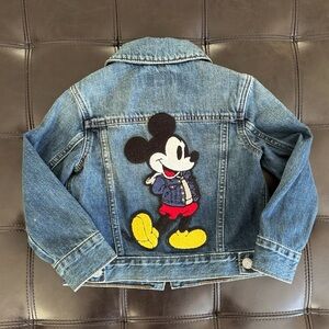 Gap × Disney Baby & Toddler Mickey Mouse Icon Denim Jacket Like New 3T Boys